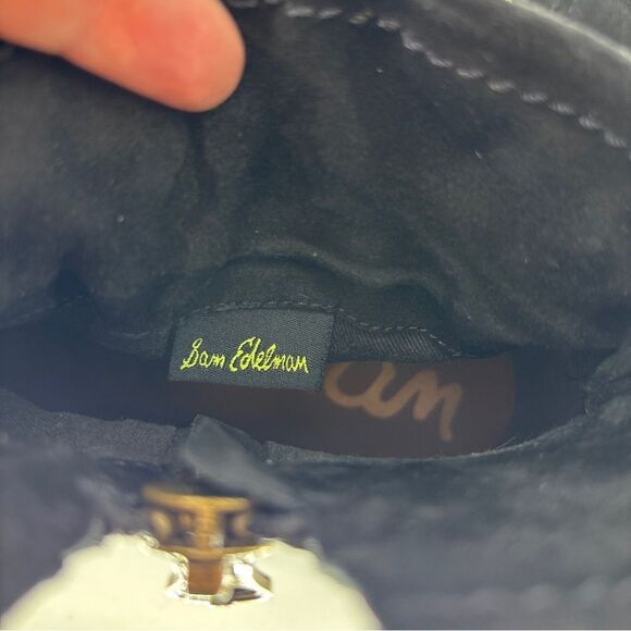 Sam Edelman Louie Black Suede Fringe Ankle Boots western women’s 8 - Picture 4 of 13